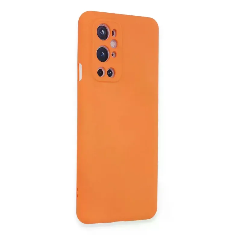 One Plus 9 Pro Kılıf Nano içi Kadife Silikon - Turuncu