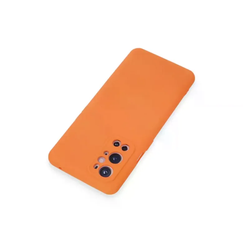 One Plus 9 Pro Kılıf Nano içi Kadife Silikon - Turuncu