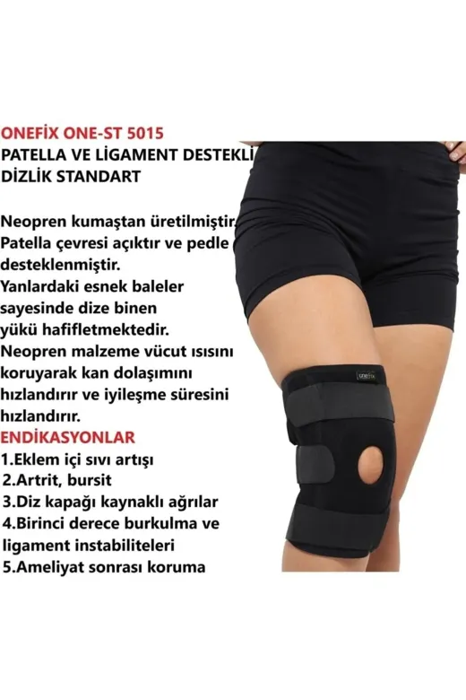 ONEFİX ONE ST5015 Patella Ve Ligament Destekli Dizlik (Tek Beden)