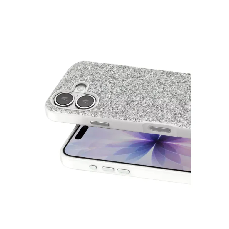 Onegif Apple İphone 17 Bright Simli Kapak - Beyaz