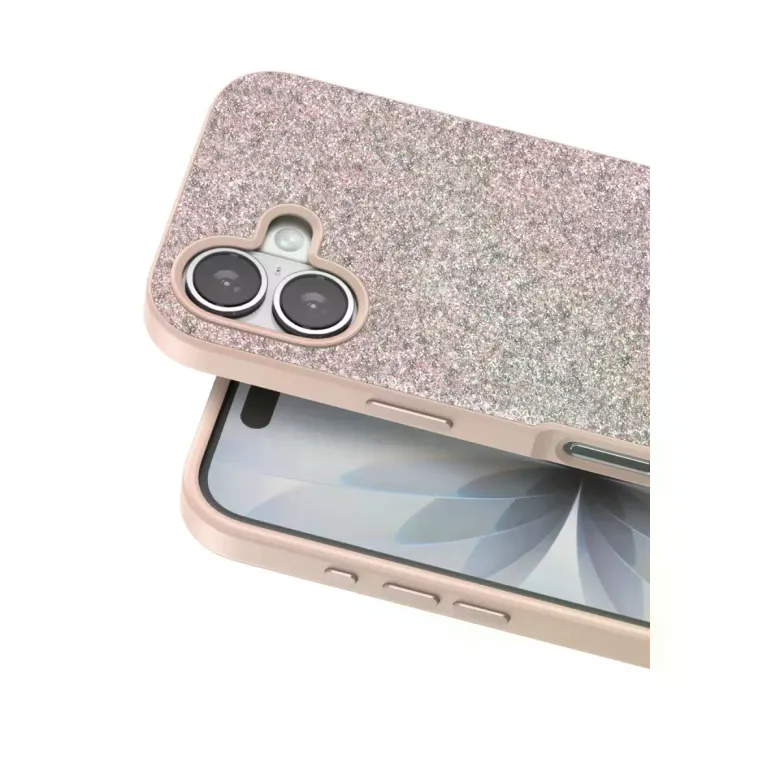Onegif Apple İphone 17 Bright Simli Kapak - Pembe