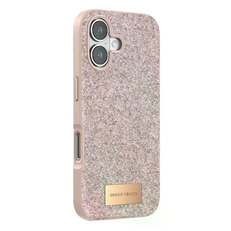 Onegif Apple İphone 17 Bright Simli Kapak - Pembe