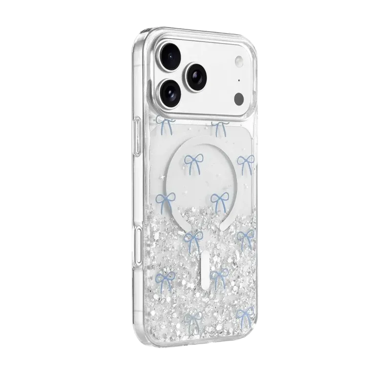 Onegif Apple İphone 17 Pro sk Simli Magsafe Kapak - Desen 3