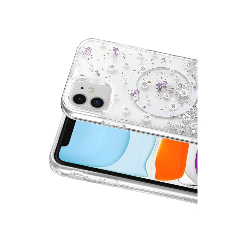Onegif İphone 11 Misk Simli Magsafe Kapak - Desen 2