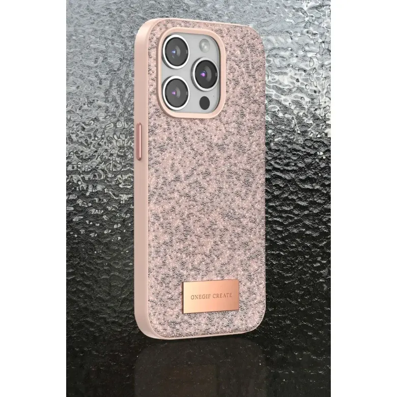 Onegif İphone 14 Bright Simli Kapak - Gümüş