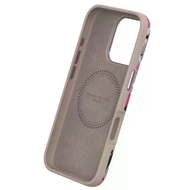 Onegif İphone 14 Pro Flower Series Magsafe Kapak - Beyaz