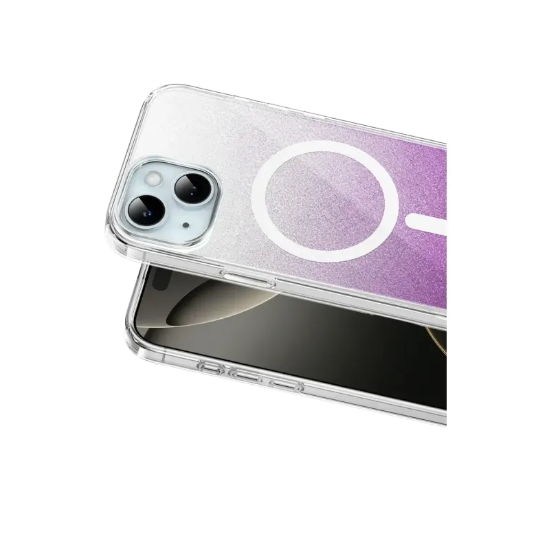 Onegif İphone 14 Sora Simli Magsafe Kapak - Mor