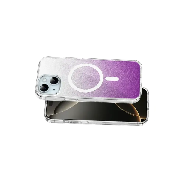 Onegif İphone 14 Sora Simli Magsafe Kapak - Mor