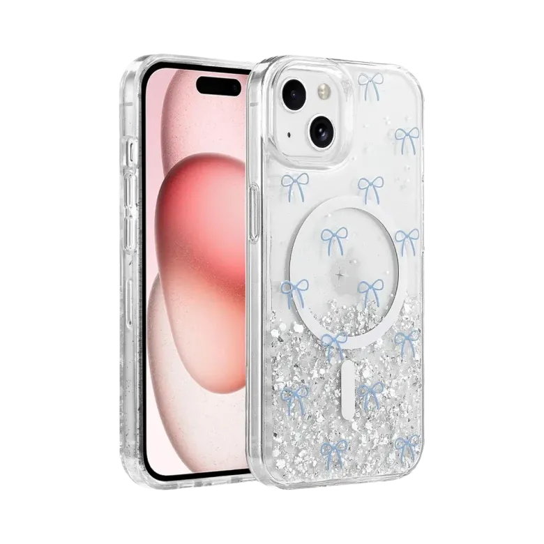 Onegif İphone 15 Misk Simli Magsafe Kapak - Desen 3