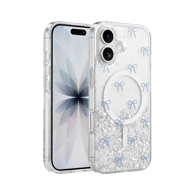 Onegif İphone 16 Misk Simli Magsafe Kapak - Desen 3