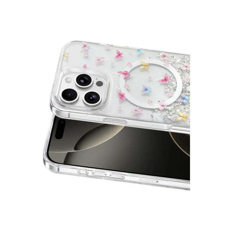 Onegif İphone 16 Pro Max Misk Simli Magsafe Kapak - Desen 4
