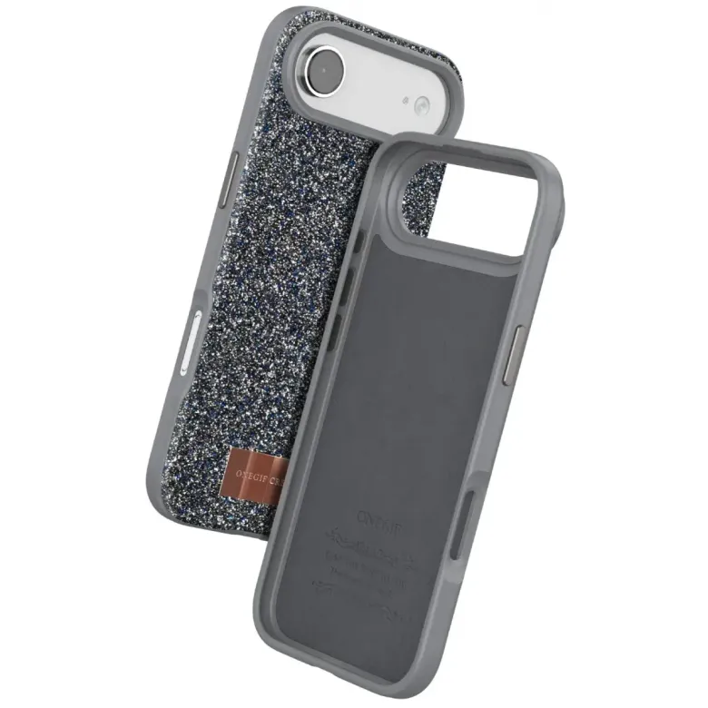Onegif İphone 17 Air Bright Simli Kapak - Gümüş
