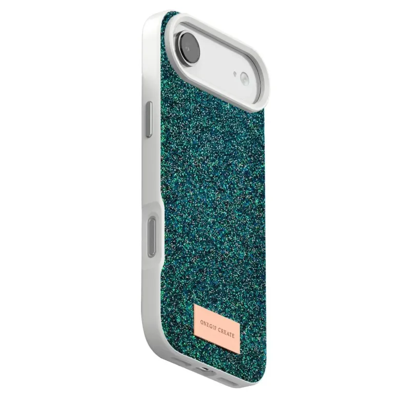 Onegif İphone 17 Air Bright Simli Kapak - Koyu Yeşil