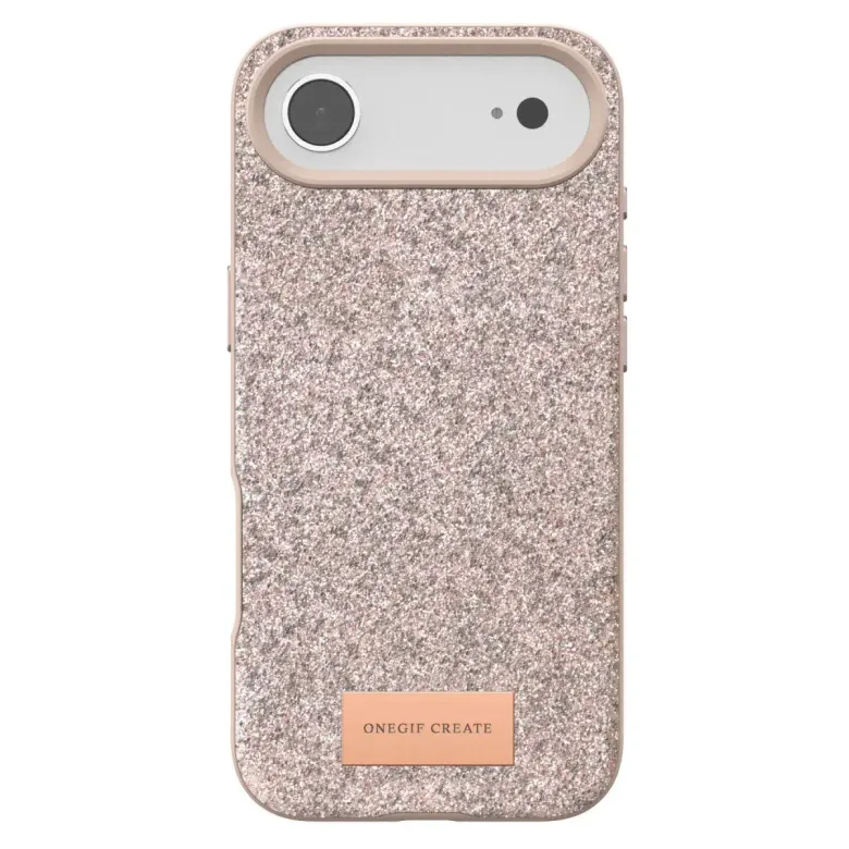 Onegif İphone 17 Air Bright Simli Kapak - Pembe