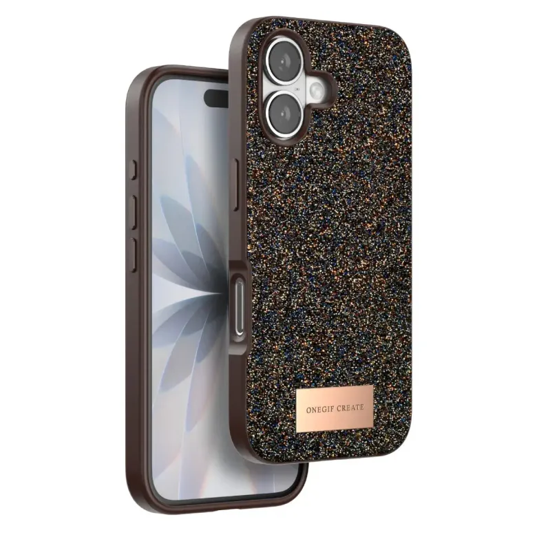 Onegif İphone 17 Bright Simli Kapak - Gold