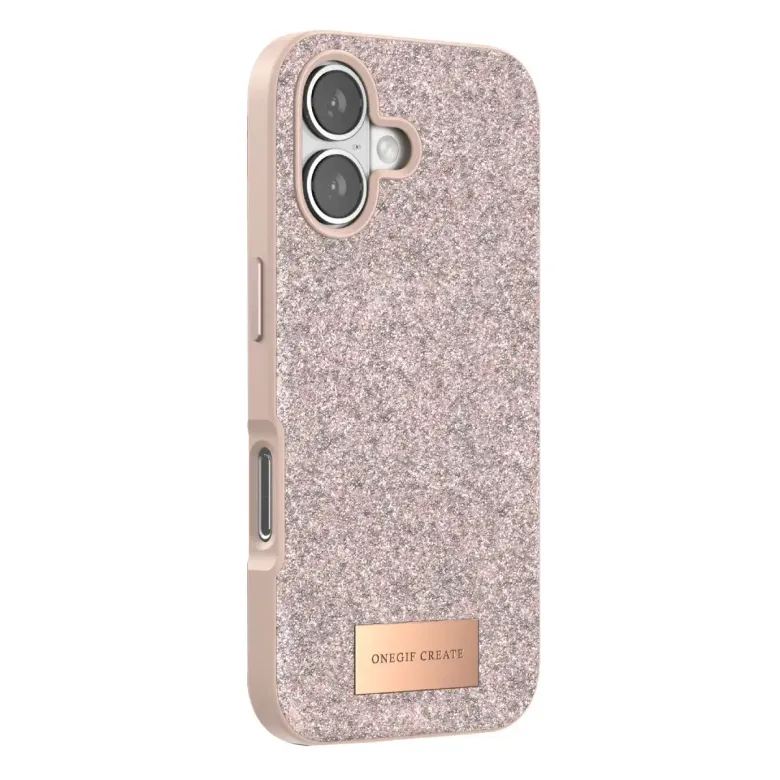 Onegif İphone 17 Bright Simli Kapak - Pembe