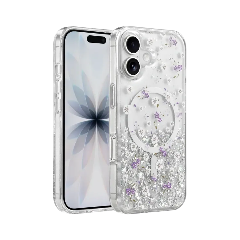Onegif İphone 17 Misk Simli Magsafe Kapak - Desen 2