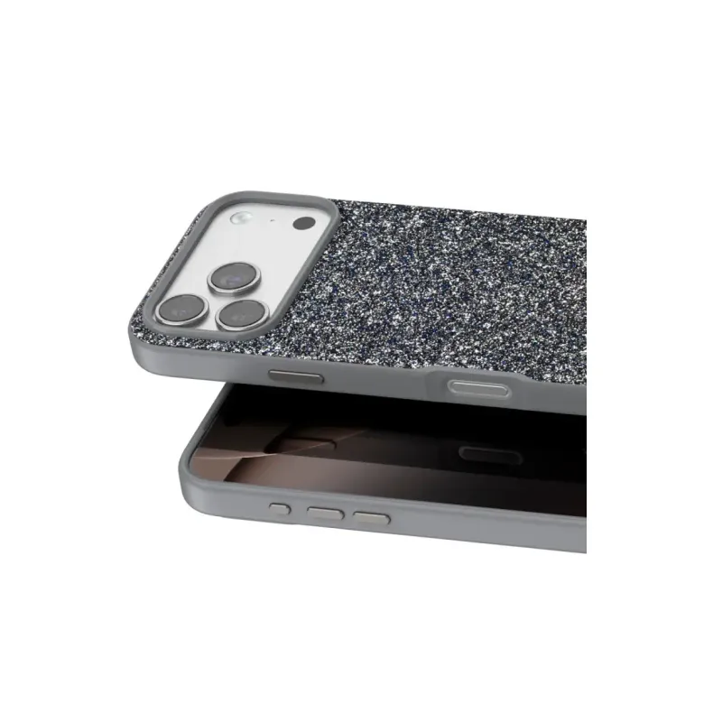 Onegif İphone 17 Pro Max Bright Simli Kapak - Gümüş