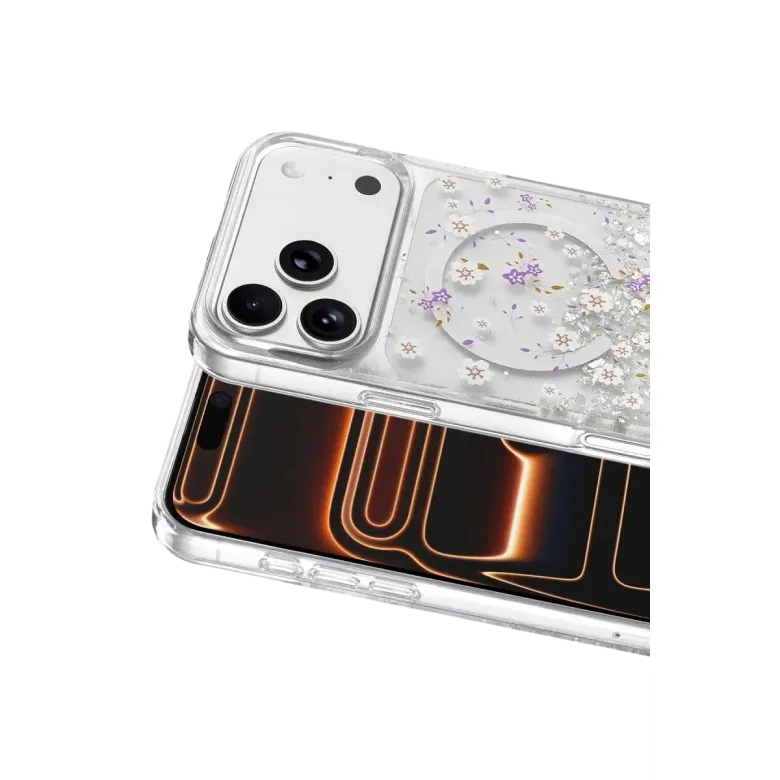 Onegif İphone 17 Pro Max Misk Simli Magsafe Kapak - Desen 2