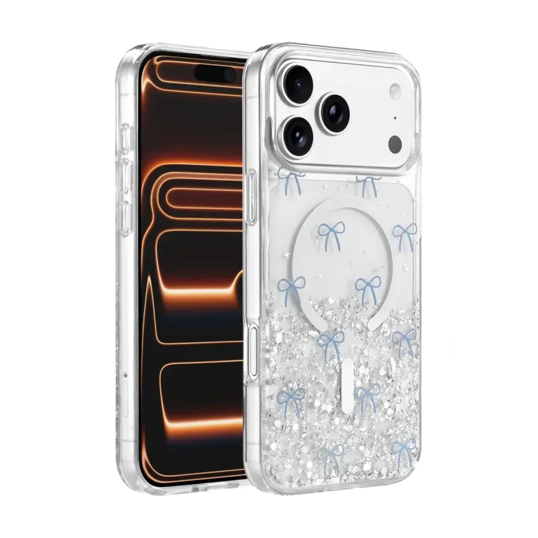 Onegif İphone 17 Pro Max Misk Simli Magsafe Kapak - Desen 3