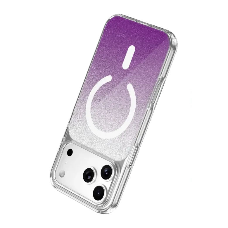 Onegif İphone 17 Pro Max Sora Simli Magsafe Kapak - Mor