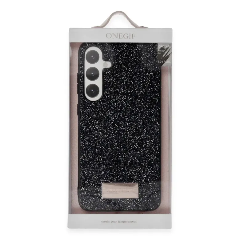 Onegif Samsung Galaxy A05s Bright Simli Kapak - Siyah