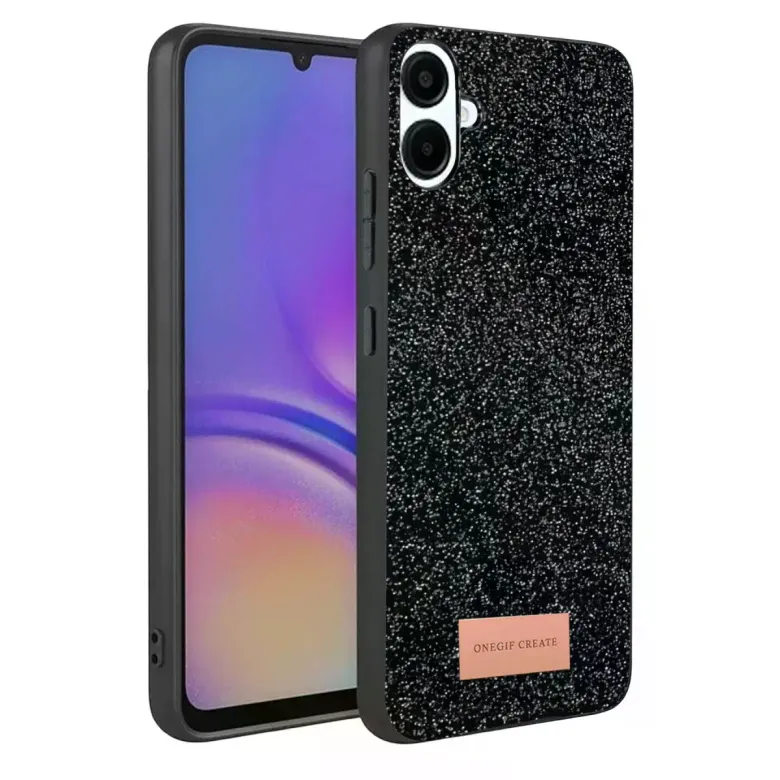 Onegif Samsung Galaxy A07 4g Bright Simli Kapak - Siyah