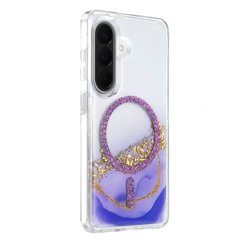 Onegif Samsung Galaxy A37 5g Lotus Simli Magsafe Kapak - Mor