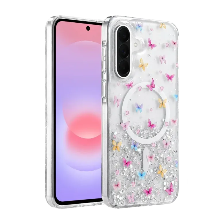Onegif Samsung Galaxy A56 Misk Simli Magsafe Kapak - Desen 4