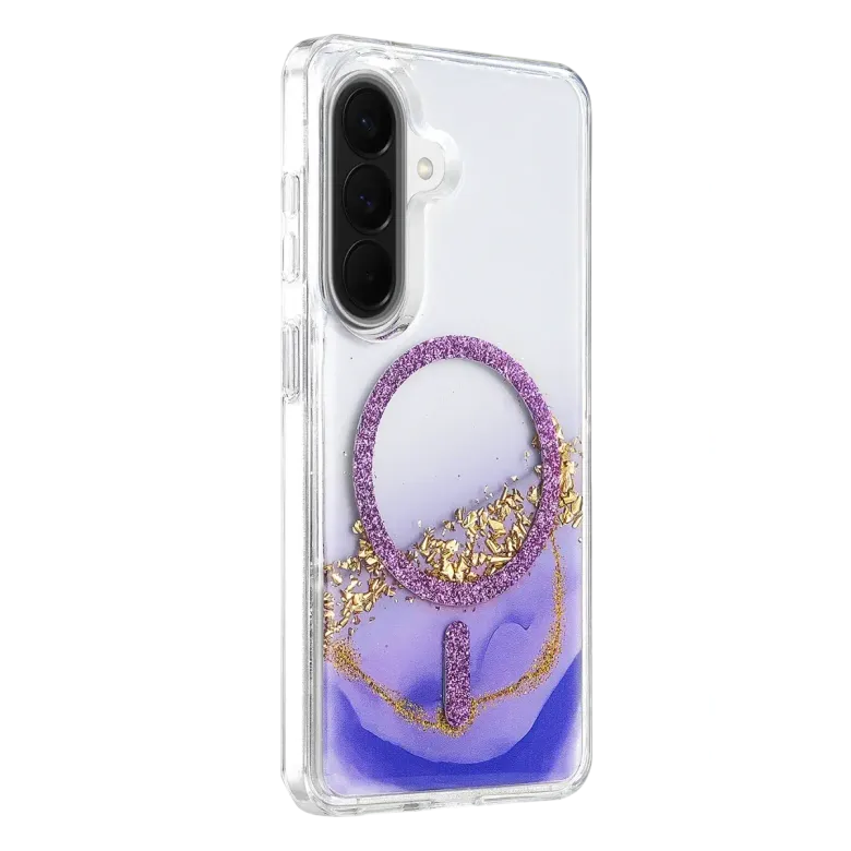 Onegif Samsung Galaxy A57 5g Lotus Simli Magsafe Kapak - Mor
