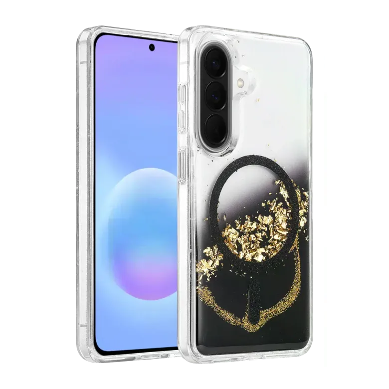 Onegif Samsung Galaxy A57 5g Lotus Simli Magsafe Kapak - Siyah