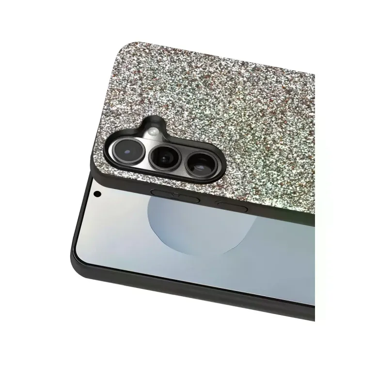 Onegif Samsung Galaxy S25 Plus Bright Simli Kapak - Gümüş
