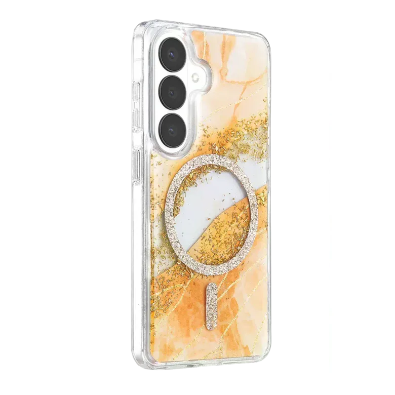Onegif Samsung Galaxy S26 Lotus Simli Magsafe Kapak - Turuncu