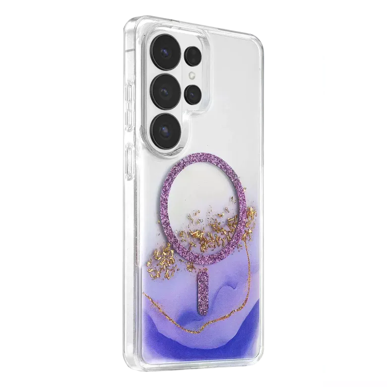 Onegif Samsung Galaxy S26 Ultra Lotus Simli Magsafe Kapak - Mor