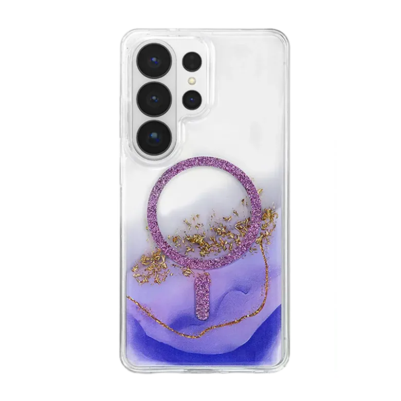 Onegif Samsung Galaxy S26 Ultra Lotus Simli Magsafe Kapak - Mor