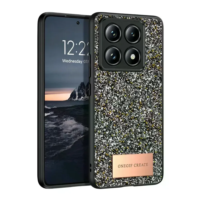 Onegif Xiao 14t Pro Bright Simli Kapak - Gümüş