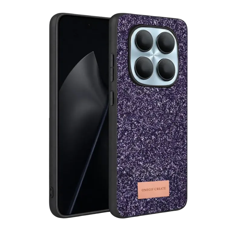 Onegif Xiaomi Redmi Note 15 4g Bright Simli Kapak - Derin Mor