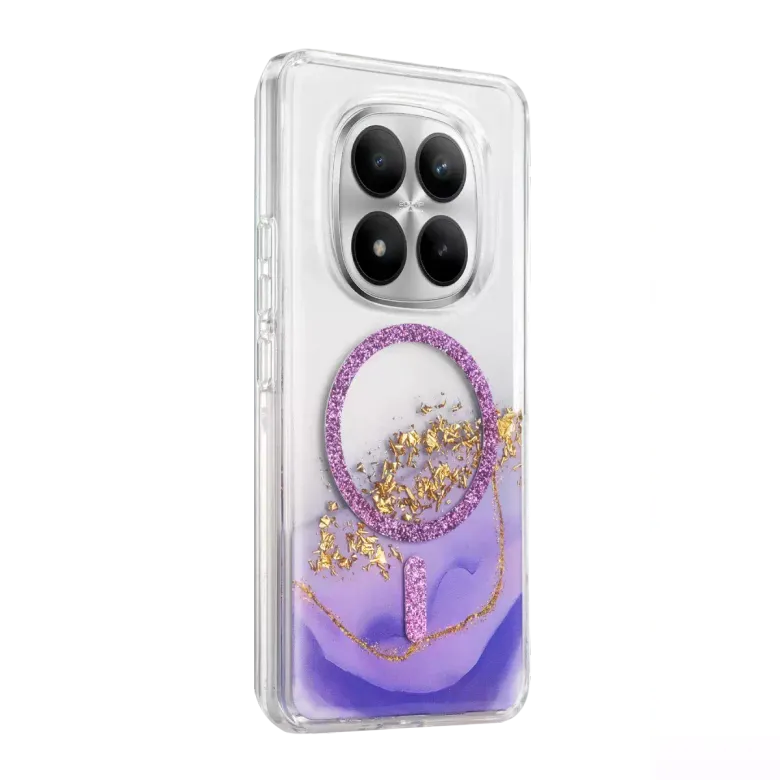 Onegif Xiaomi Redmi Note 15 4g Lotus Simli Magsafe Kapak - Mor