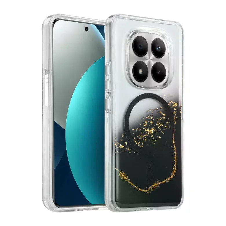 Onegif Xiaomi Redmi Note 15 Pro Plus 5g Lotus Simli Magsafe Kapak - Siyah