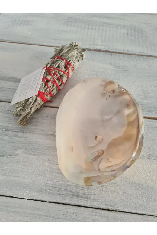 ONEPRETTYWISH OPWHED003 Deniz Kabuğu Sedef Tütsülük Ve Adaçayı Tütsü Seti