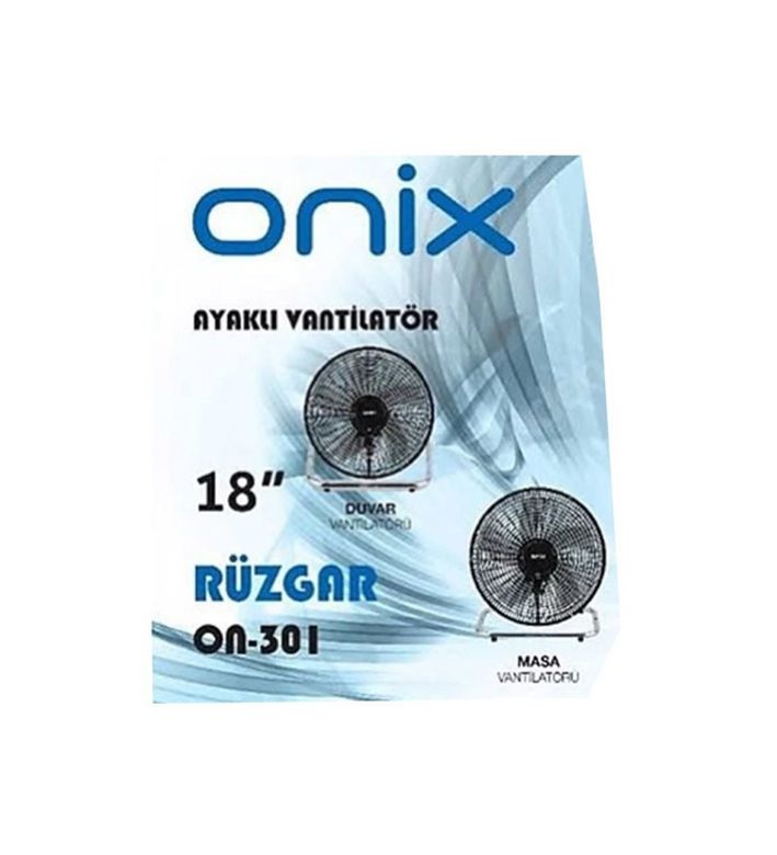 Onix Rüzgar On-301 Plastik Çerçeveli 18'' 5 Kanatlı Vantilatör