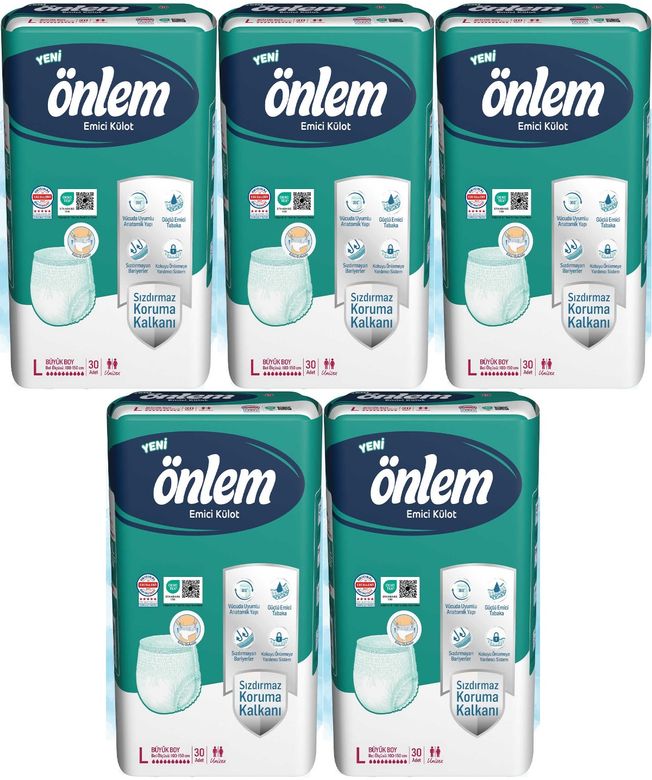 Önlem Emici Külot Yetişkin Bezi L - Large - Büyük 150 Adet (5PK*30)