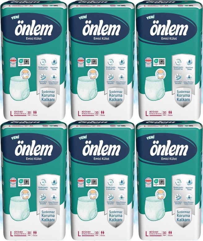 Önlem Emici Külot Yetişkin Bezi L - Large - Büyük 180 Adet (6PK*20)