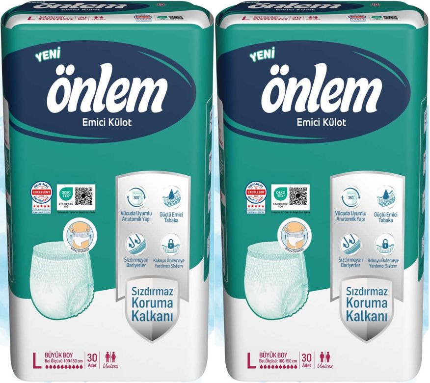 Önlem Emici Külot Yetişkin Bezi L - Large - Büyük 60 Adet (2PK*20)