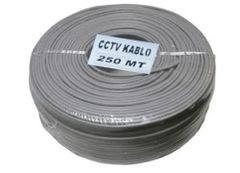 Onli ON-5001 2+1 1x0.50mm + 2x0.50mm İç Mekan Mini Coax PE Kamera Kablosu - Metre(250)