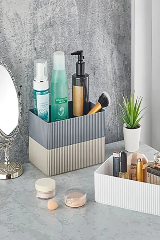 Online Kapında Banyo-00135 Lüks Mutfak Banyo Düzenleyici Plastik Geniş Kutu (3 Adet)