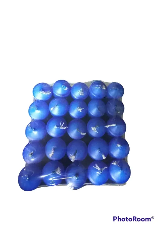 Online Kapında Gereç-008 Mavi Bar Mum 24'lü