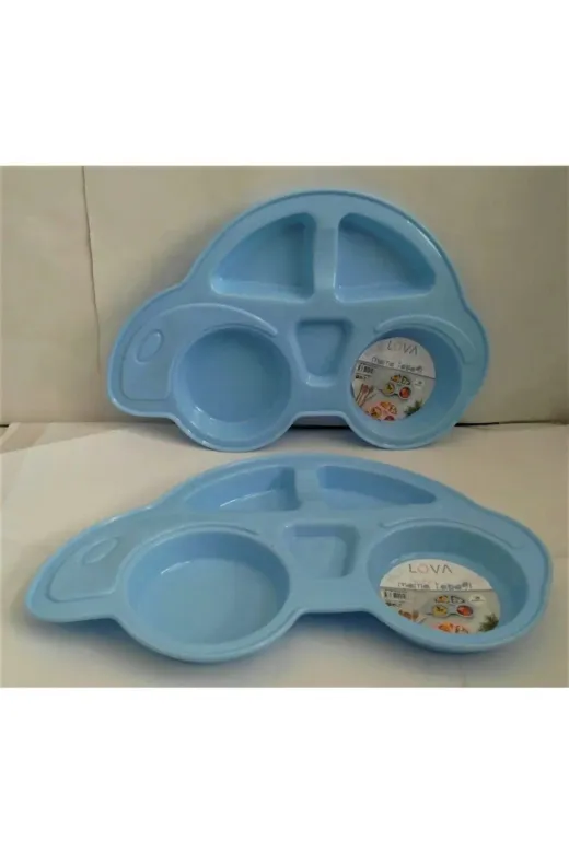 Online Kapında Mutfak-0000120 Lüks Mama Tabağı Araba Model Mavi 30X17 Cm
