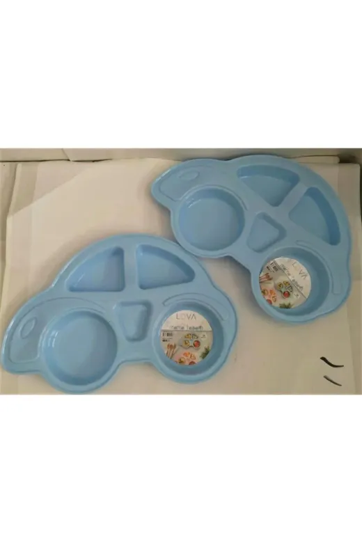 Online Kapında Mutfak-0000120 Lüks Mama Tabağı Araba Model Mavi 30X17 Cm