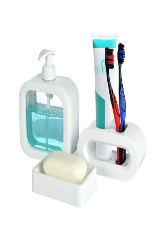 Online Kapında Ok-Banyo0026 Lüks Sert Plastikten Üretilmiş  3’Lü Banyo Seti